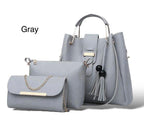 Women’s Rexine Hand Bag Set – Black