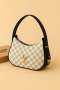 Girl's Leather Plain Shoulder Bag – White