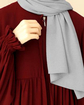 Georgette Texture Full Abaya with Stroller – Maroon