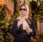 Georgette Plain Classic Abaya – Black