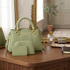 Elegant Green Leather Handbag – Spacious & Easy Everyday Carry