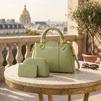 Elegant Green Leather Handbag – Spacious & Easy Everyday Carry