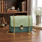 Stylish Green Chain Crossbody Bag