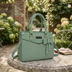 Mint Green Leather Shoulder Bag