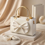 Simple White Leather Handbag