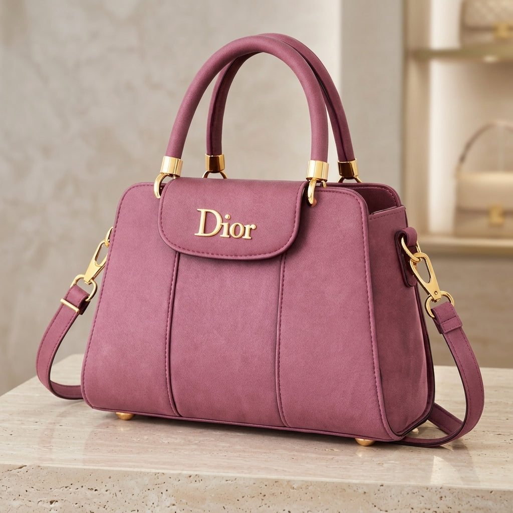 Stylish Pink Leather Handbag – Easy Carry with Premium Look