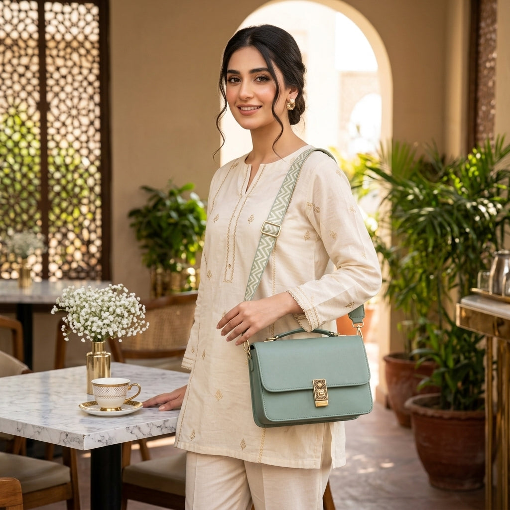 Compact Leather Crossbody Bag