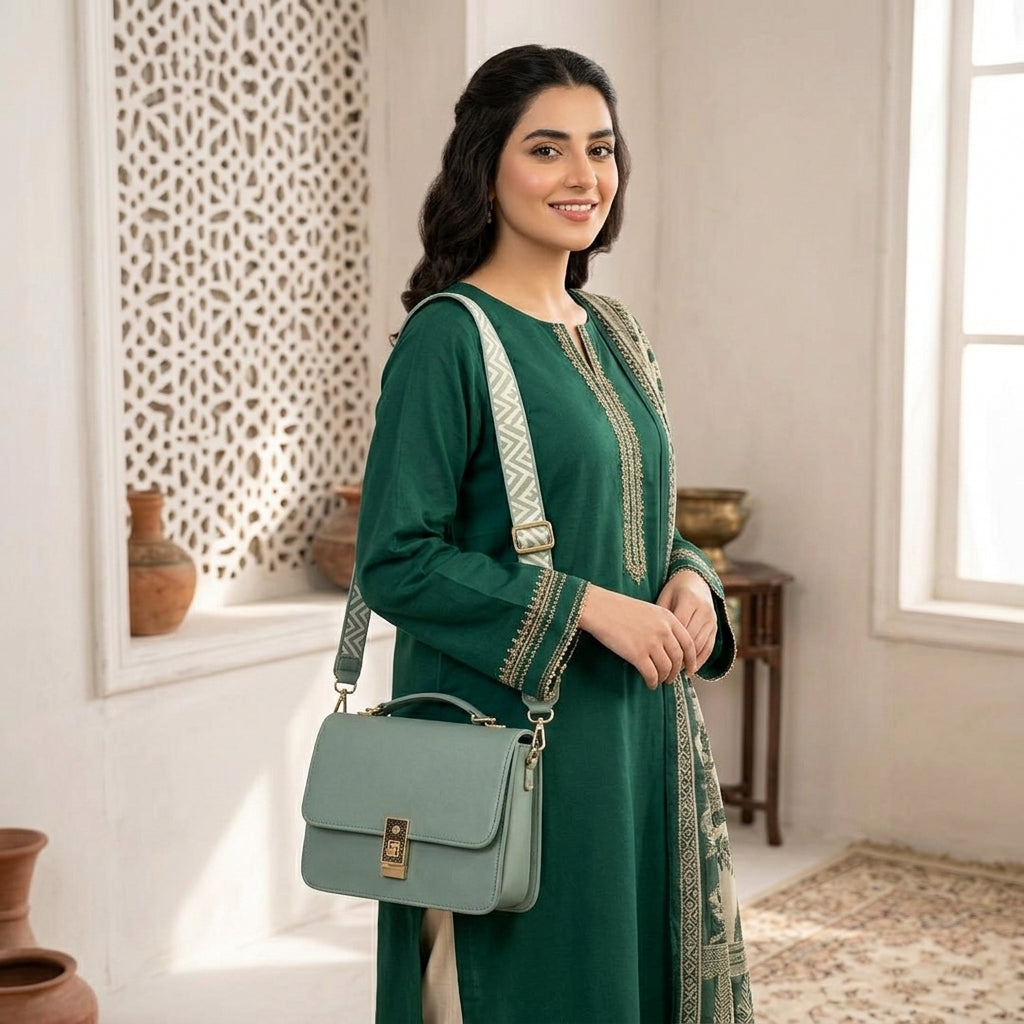 Compact Leather Crossbody Bag