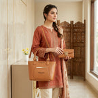 Women's Leather Plain Shoulder Bag – Mustard