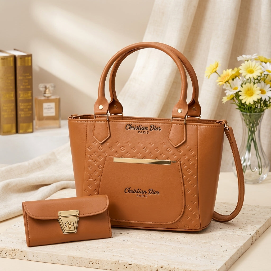 Women's Leather Plain Shoulder Bag – Mustard