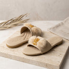 Elegant Beige Formal Flats for Women