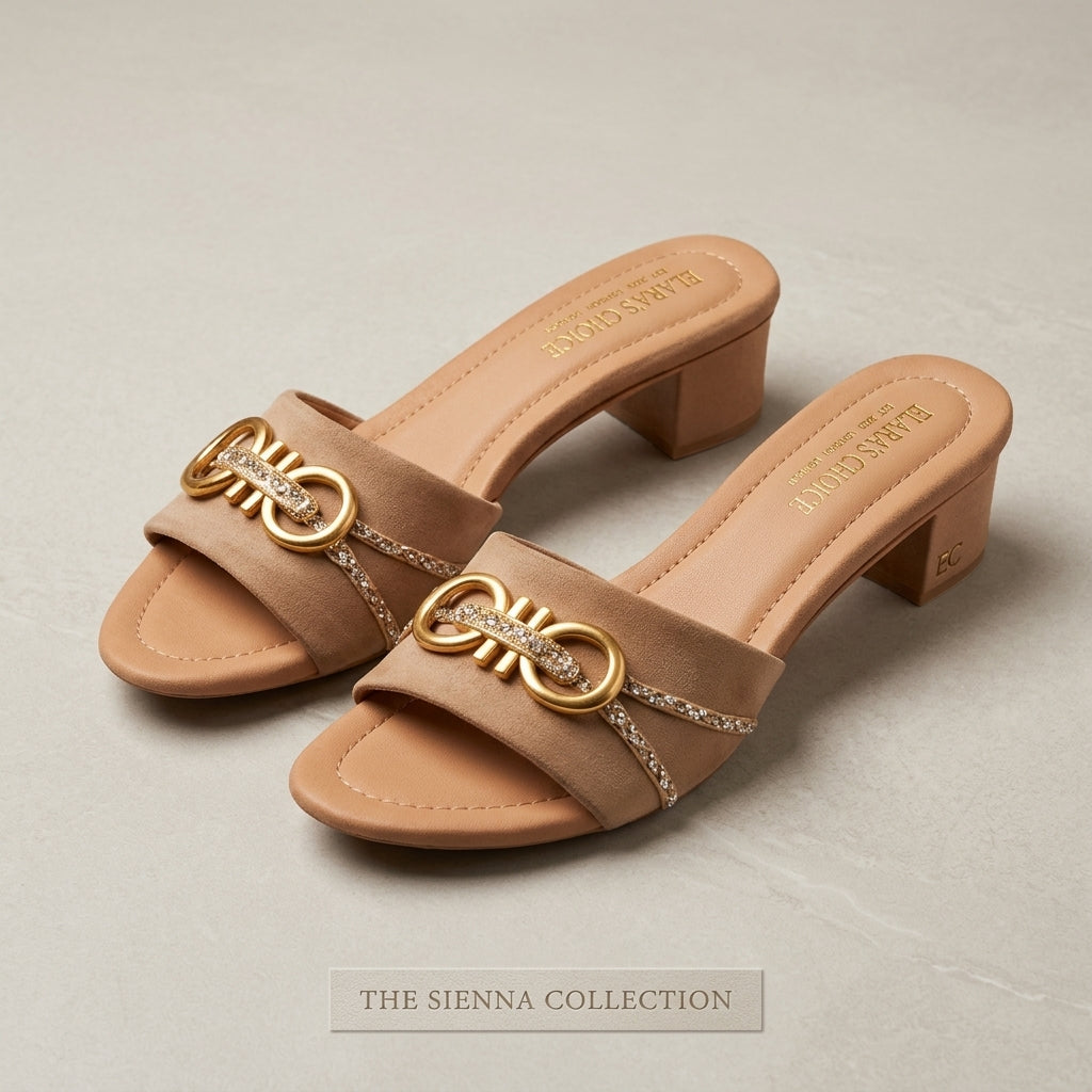 Women’s Synthetic Leather Formal Heels – Beige