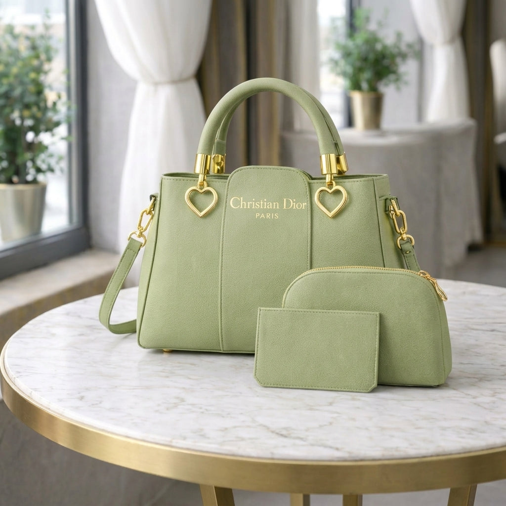 Elegant Green Leather Handbag – Spacious & Easy Everyday Carry