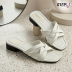 Elegant White Casual Slippers for Women