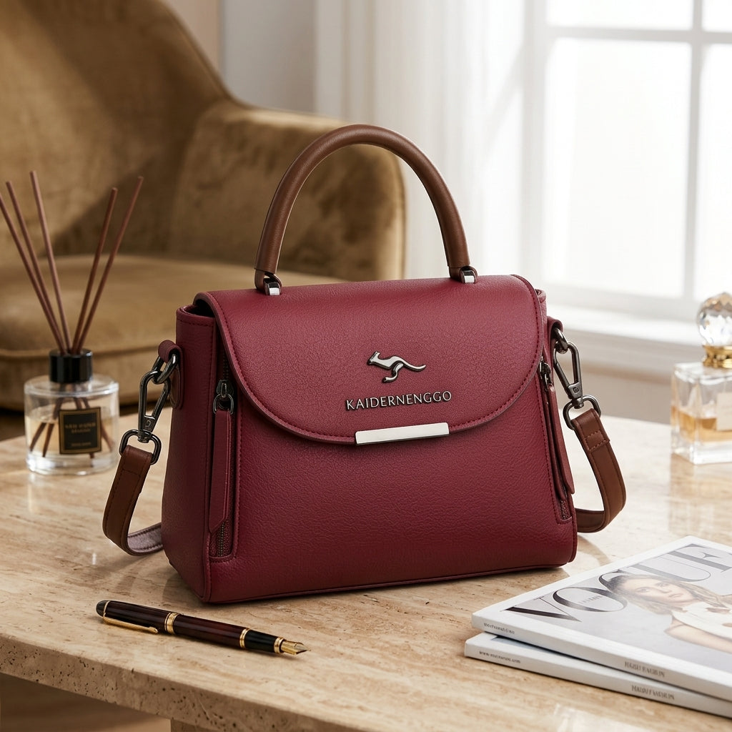 Compact & Stylish Girls Leather Shoulder Bag – Easy Carry for Daily Essentials