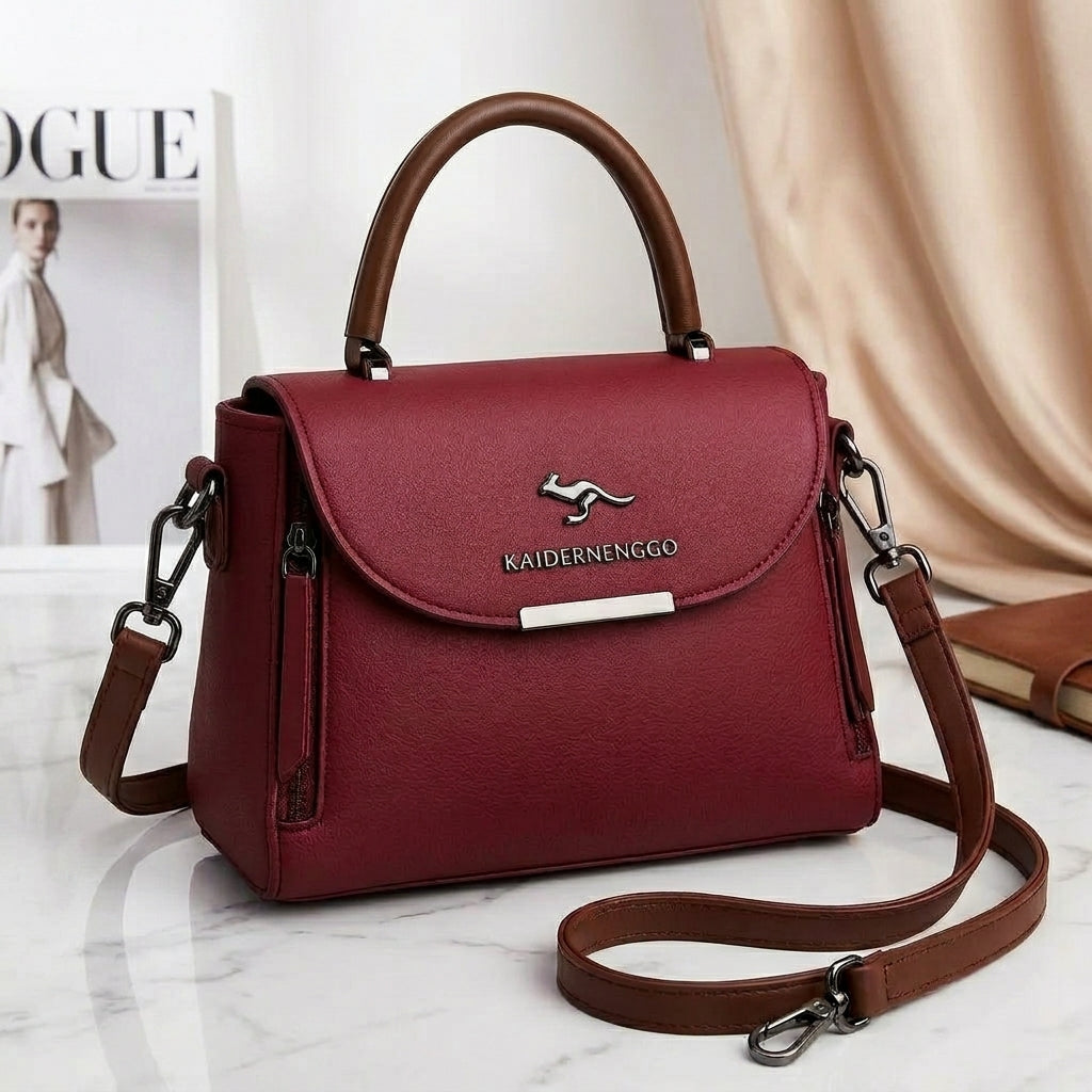 Compact & Stylish Girls Leather Shoulder Bag – Easy Carry for Daily Essentials