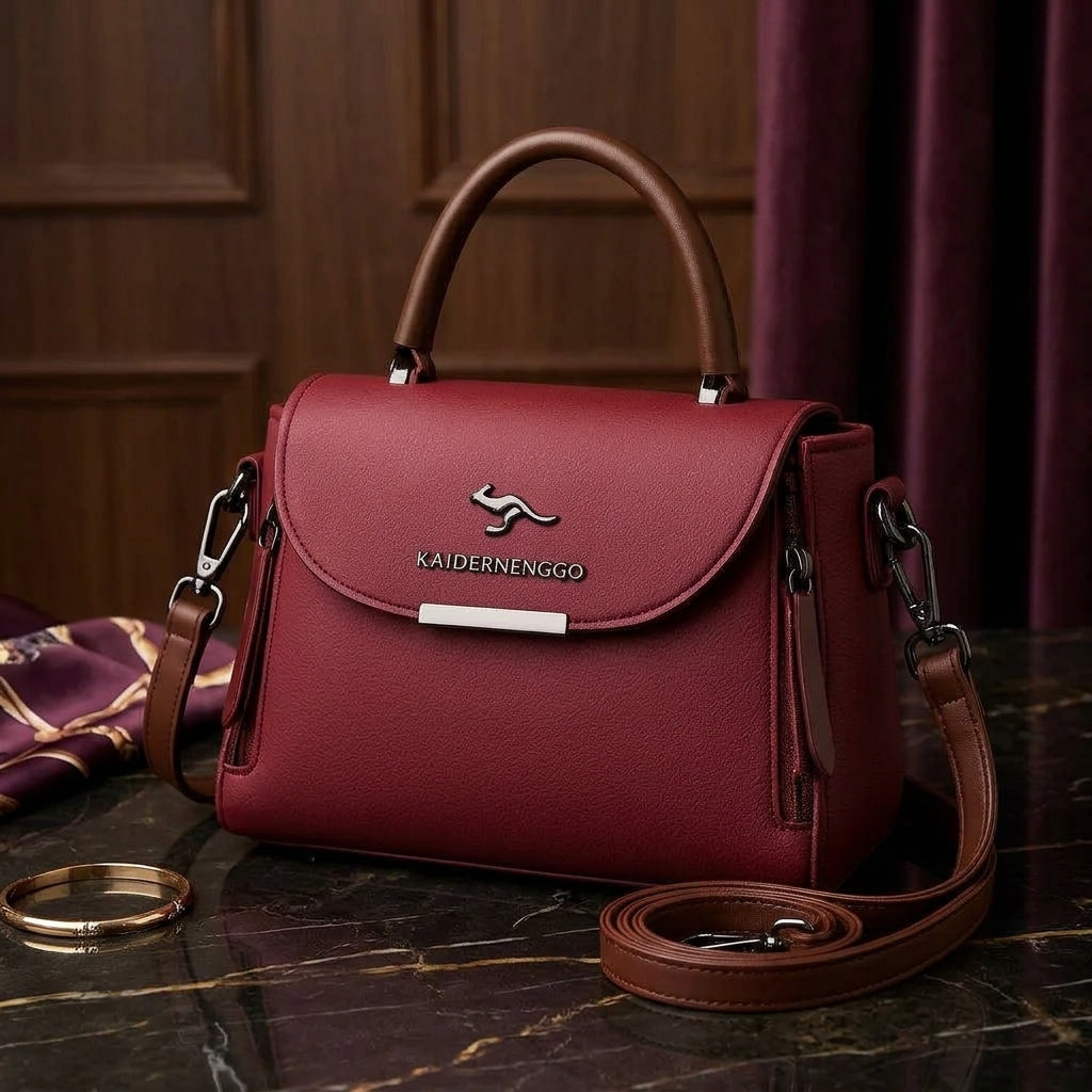 Compact & Stylish Girls Leather Shoulder Bag – Easy Carry for Daily Essentials