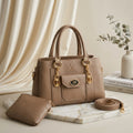 2-Piece Women’s Leather Handbag Set