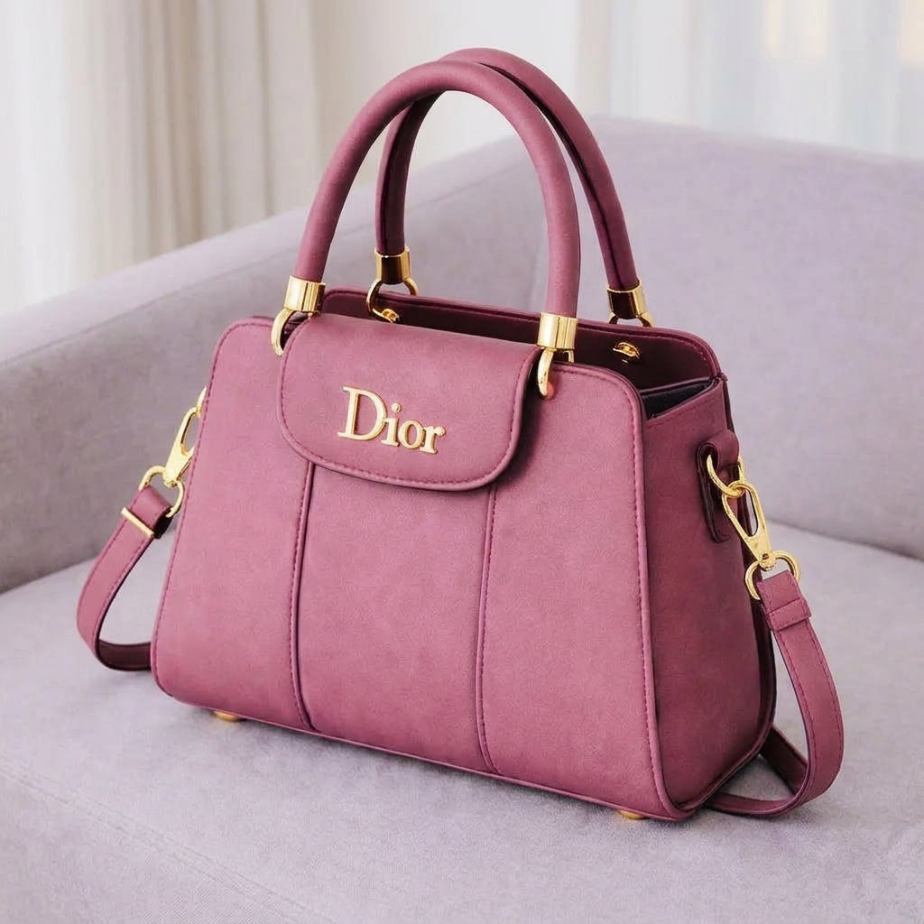 Stylish Pink Leather Handbag – Easy Carry with Premium Look
