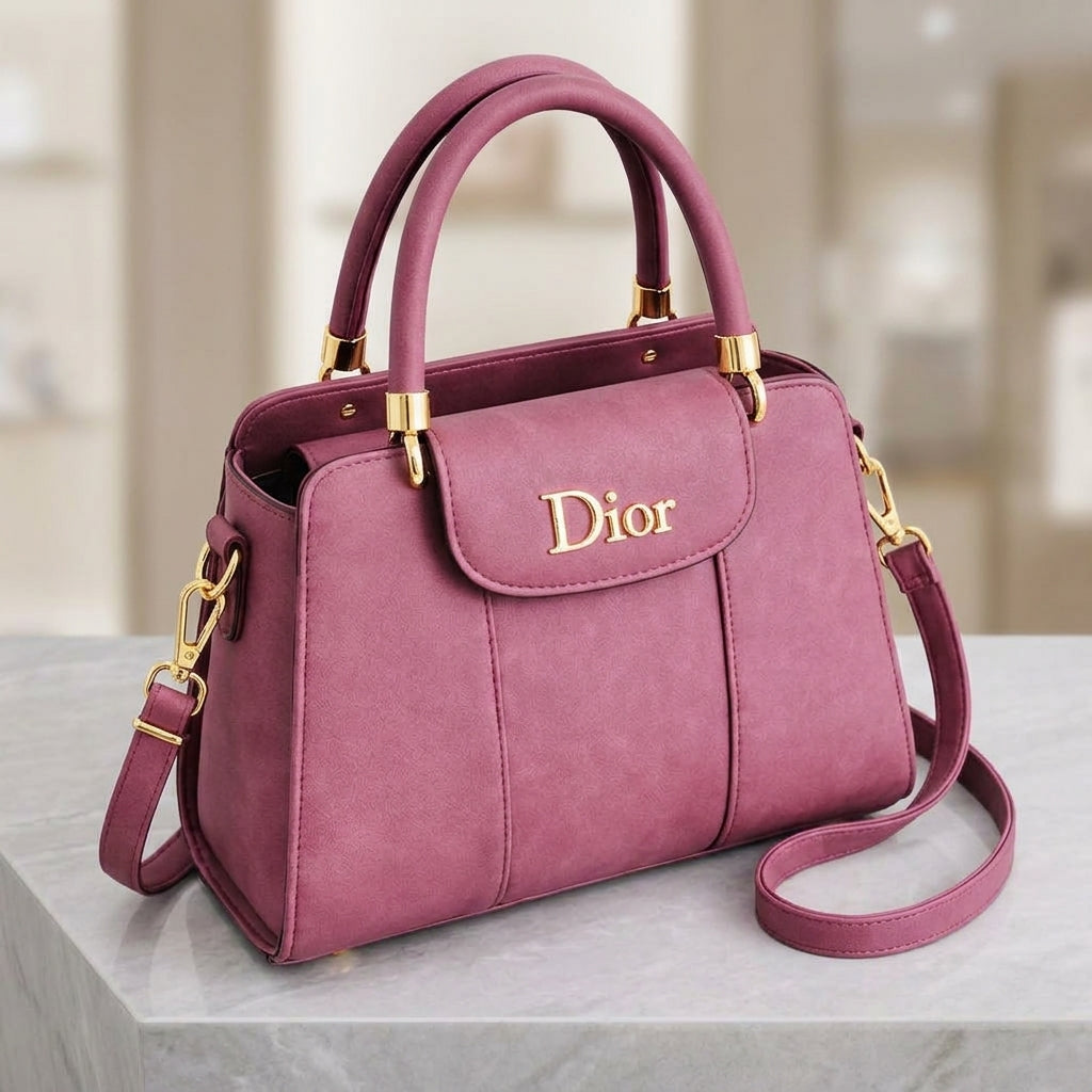 Stylish Pink Leather Handbag – Easy Carry with Premium Look