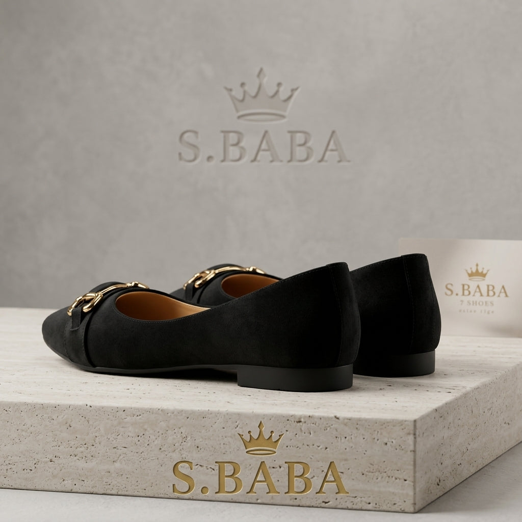 Women’s Synthetic Leather Fancy Pumps – Black