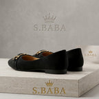 Women’s Synthetic Leather Fancy Pumps – Black