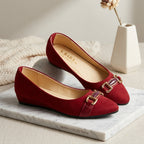 Women’s Synthetic Leather Fancy Pumps – Maroon