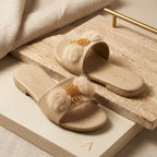 Elegant Beige Formal Flats for Women